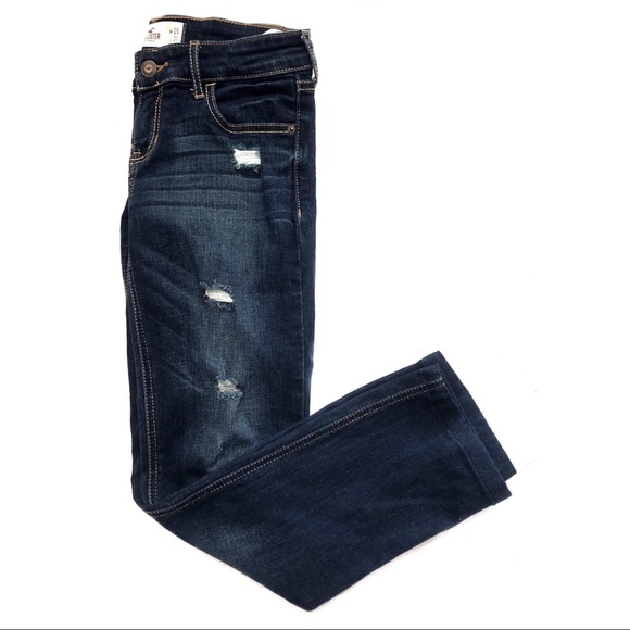 HOLLISTER | DARK DISTRESSED SKINNY JEANS - Picture 2 of 8